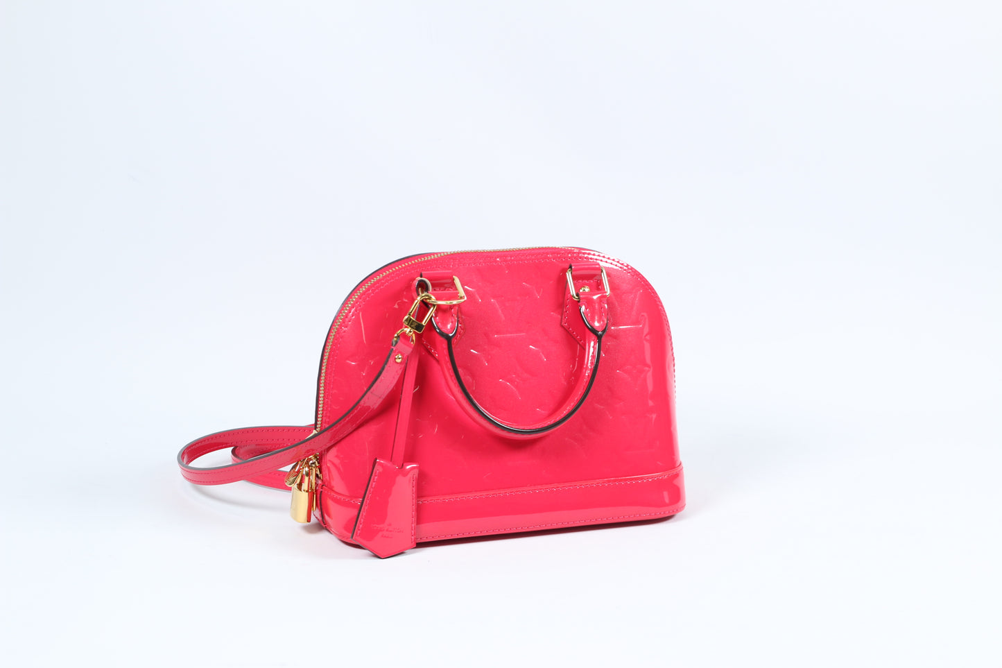 Louis Vuitton Hot Pink Vernis Leather Monogram Alma BB Shoulder Bag M90976 (V1240414)