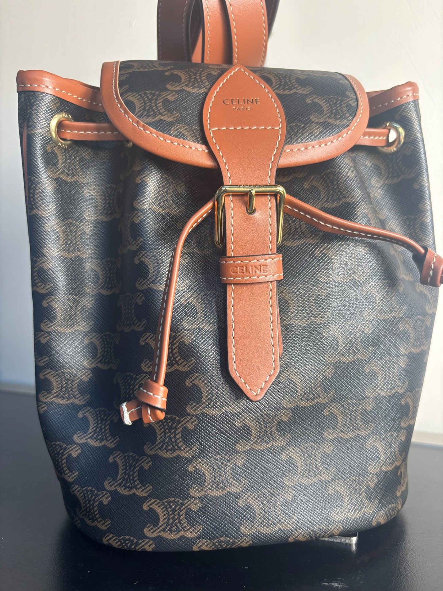 Celine Brown PVC Canvas Mini 197662 (V035140330H)