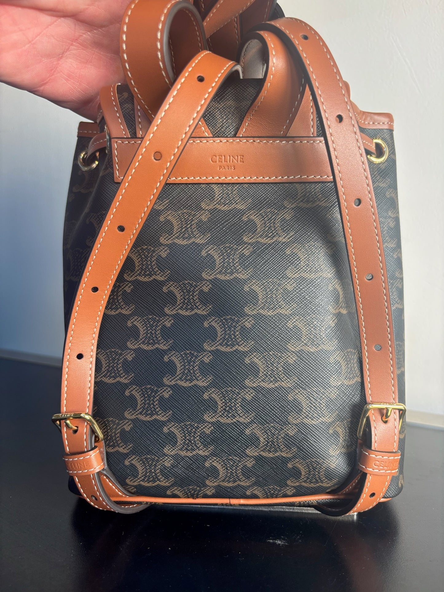 Celine Brown PVC Canvas Mini 197662 (V035140330H)