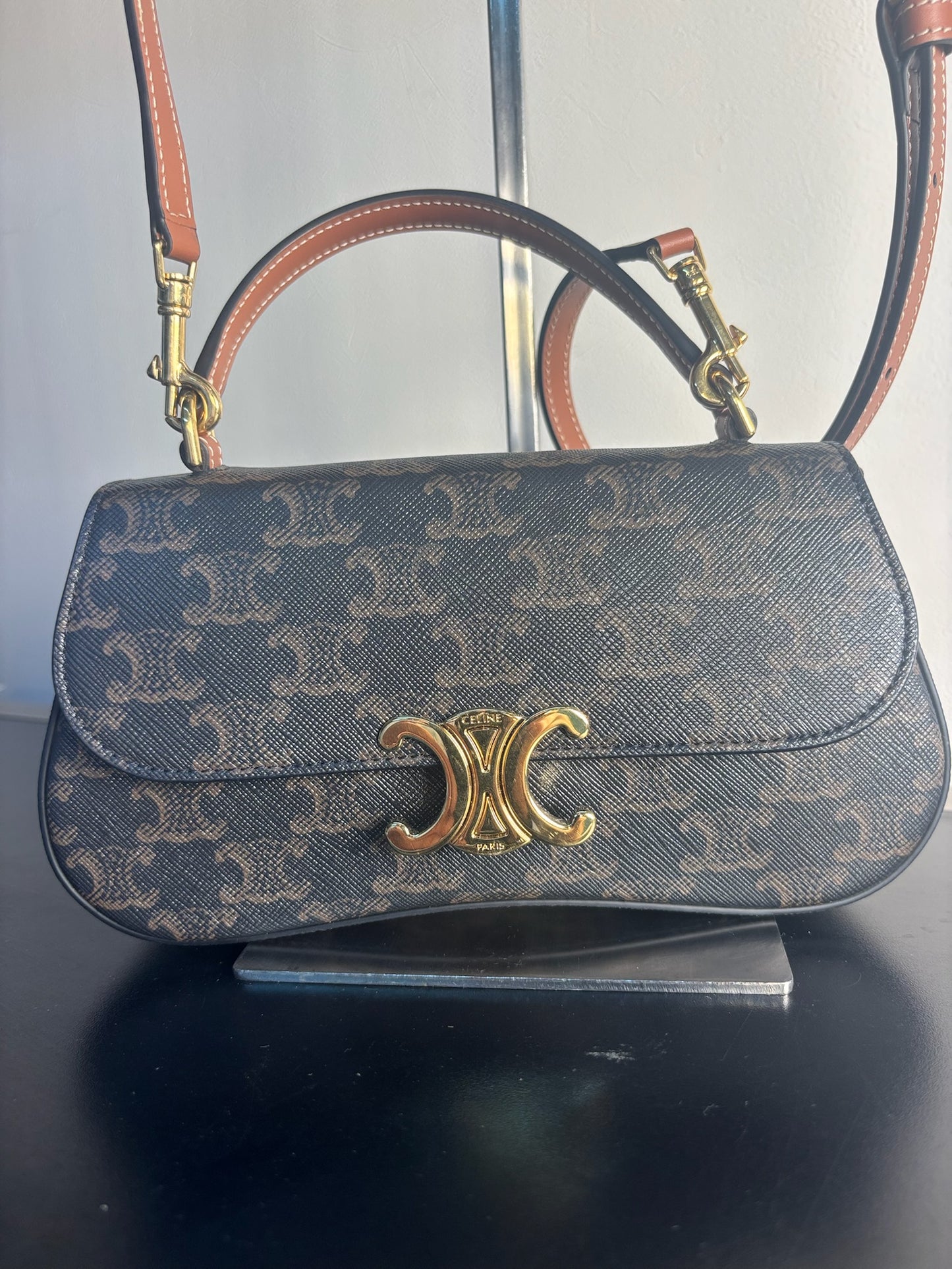 Celine PVC Canvas One Shoulder Bag 119532 (V35158409HL)