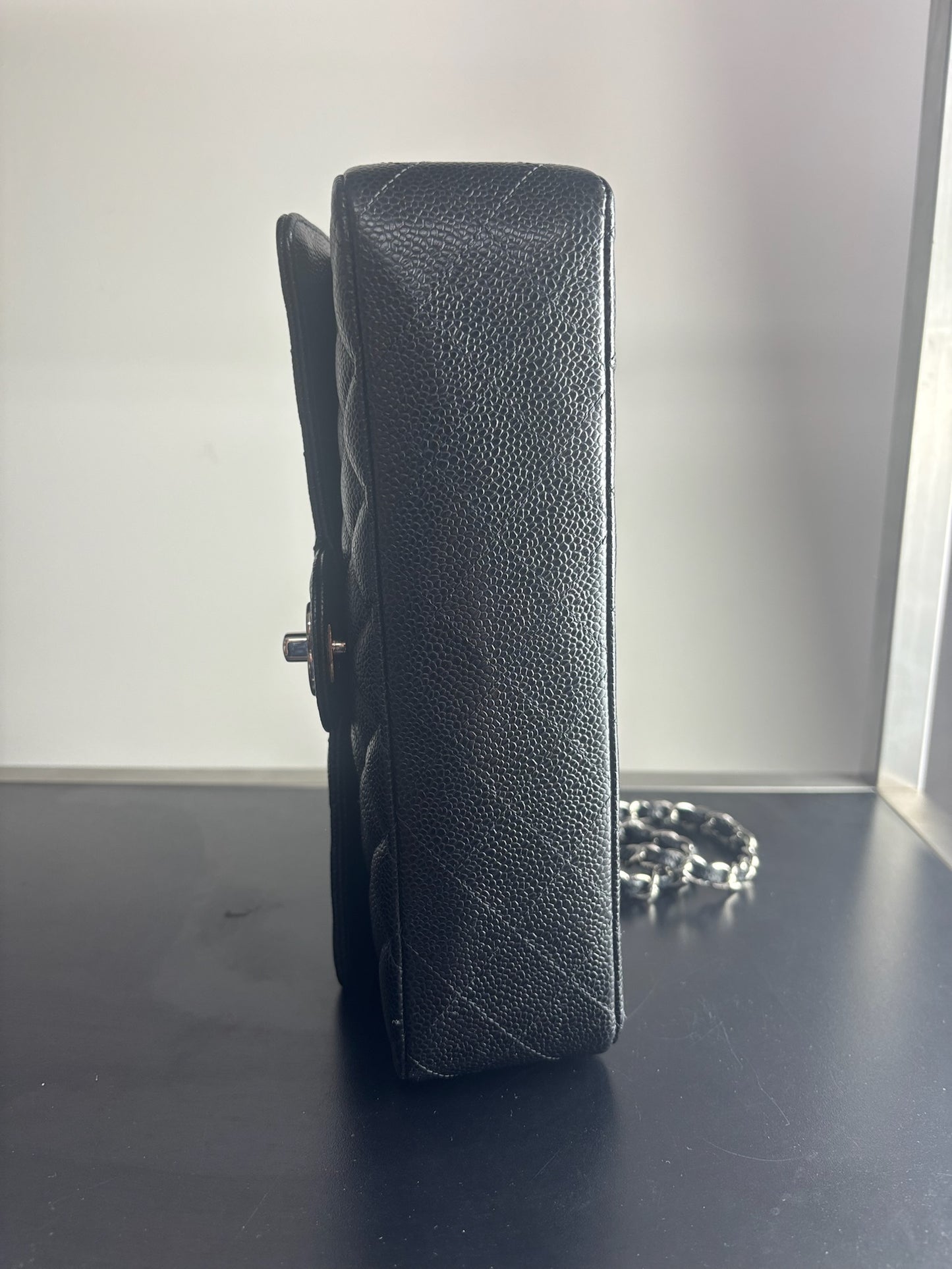 CHANEL Classic 11.22 Handbag Black Caviar Leather