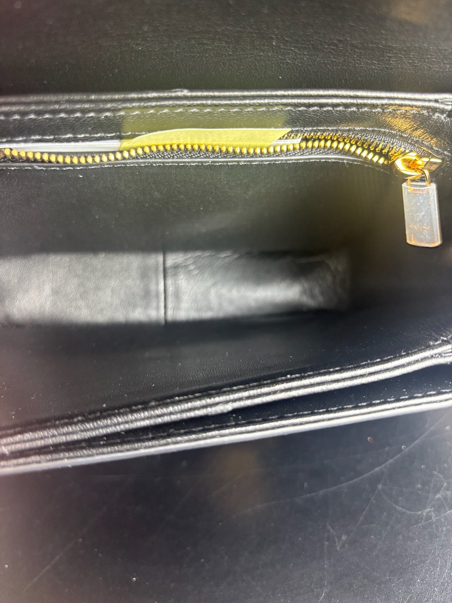 Celine Teen Triomphe bag in black shiny calfskin leather