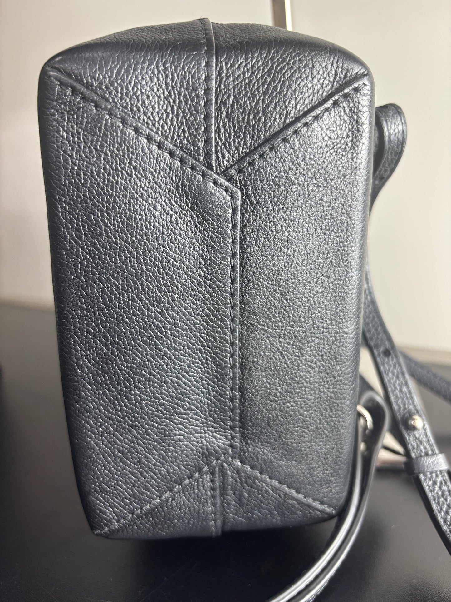 Louis Vuitton Black Calfskin Lockme Mini Backpack