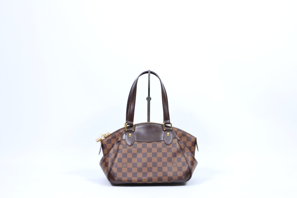 Louis Vuitton Brown PVC Damier Ebene Verona PM Tote Bag N41117