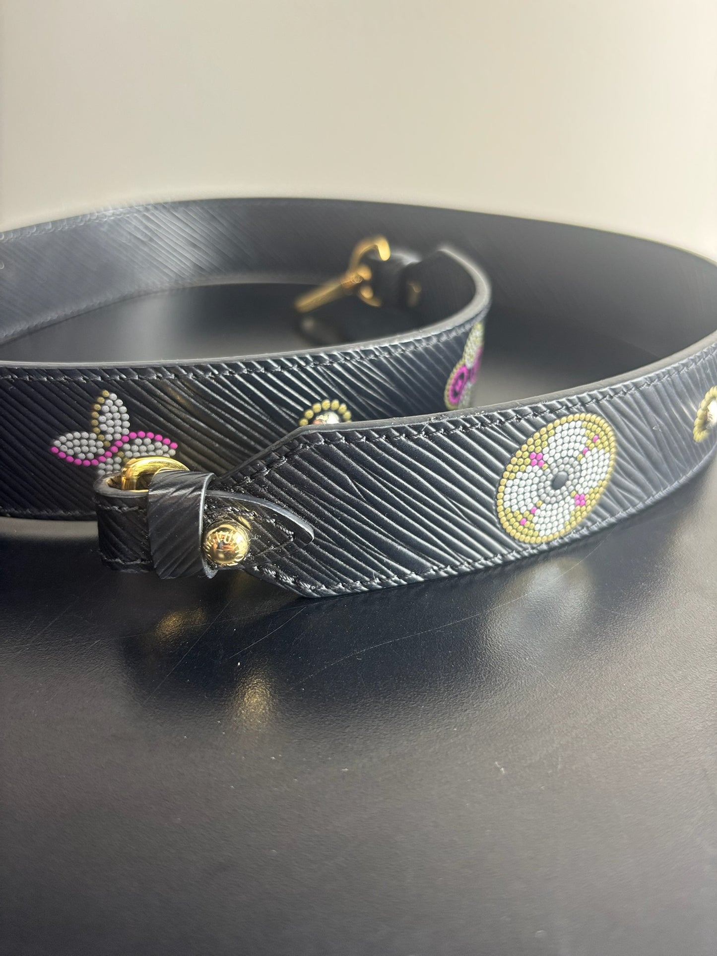 Louis Vuitton Epi Bead Embroidery Print Bandouliere Shoulder Strap