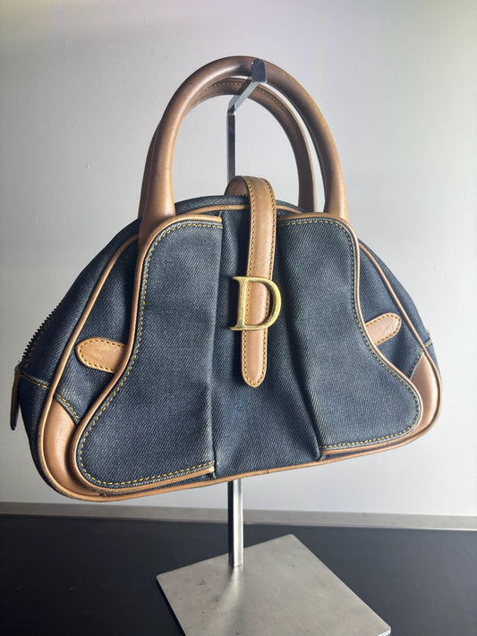 Christian Dior Saddle Bowler Top Handle Bag