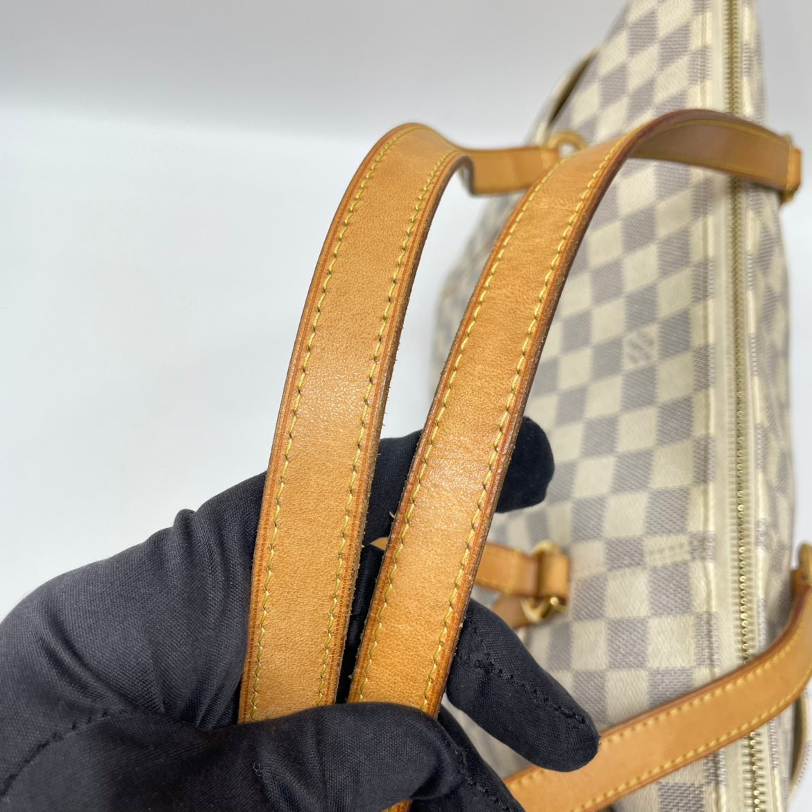 Louis Vuitton Azur Damier Canvas Totally MM Shoulder Bag N51262 (B012551227H)