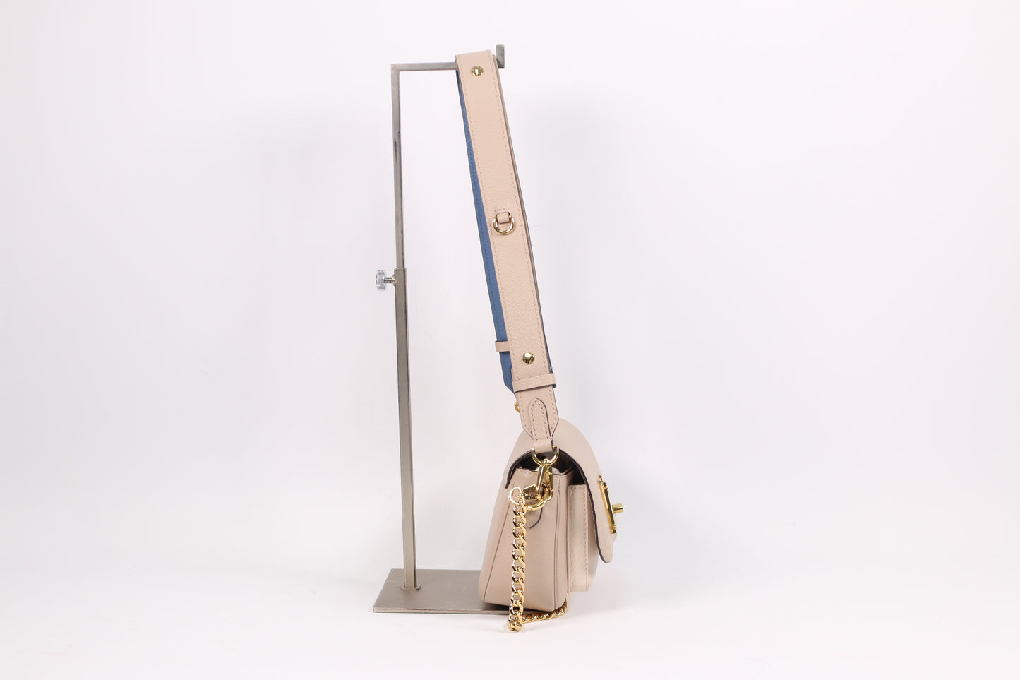 Louis Vuitton Greige Leather Lockme Tender ONE Crossbody Bag M58554 (V12134421HC)