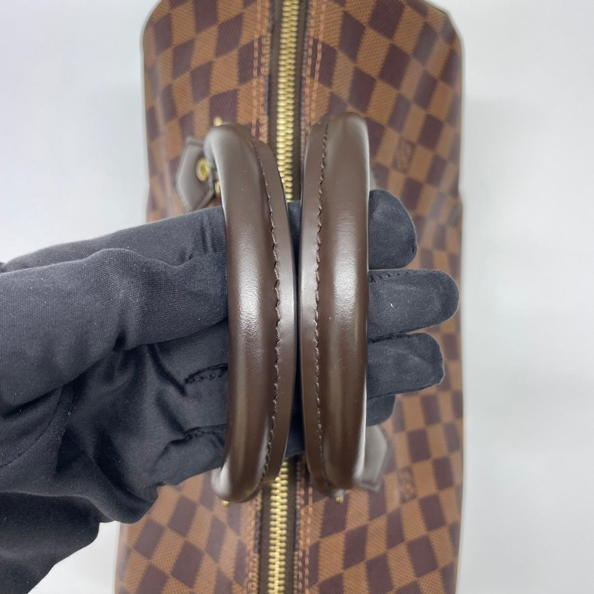 Louis Vuitton PVC Damier Ebene Canvas Speedy 30 Tote Bag N41364 (V1288201HC)