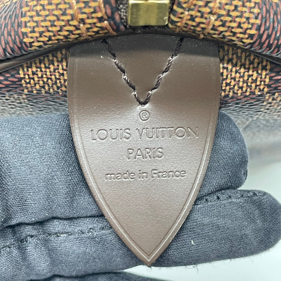 Louis Vuitton PVC Damier Ebene Canvas Speedy 30 Tote Bag N41364 (V1288201HC)