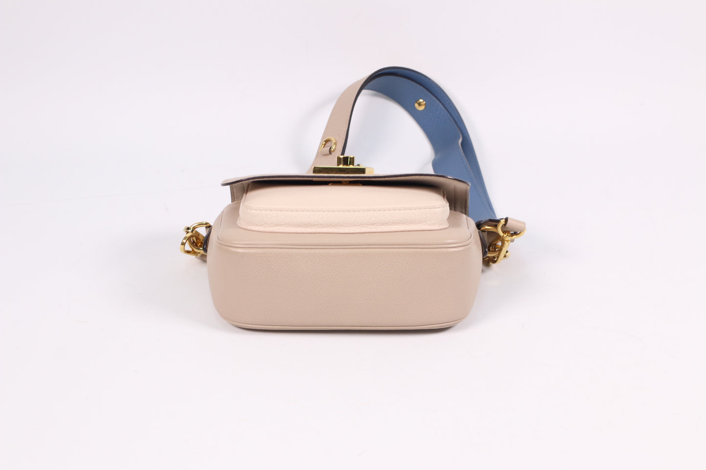 Louis Vuitton Greige Leather Lockme Tender ONE Crossbody Bag M58554 (V12134421HC)