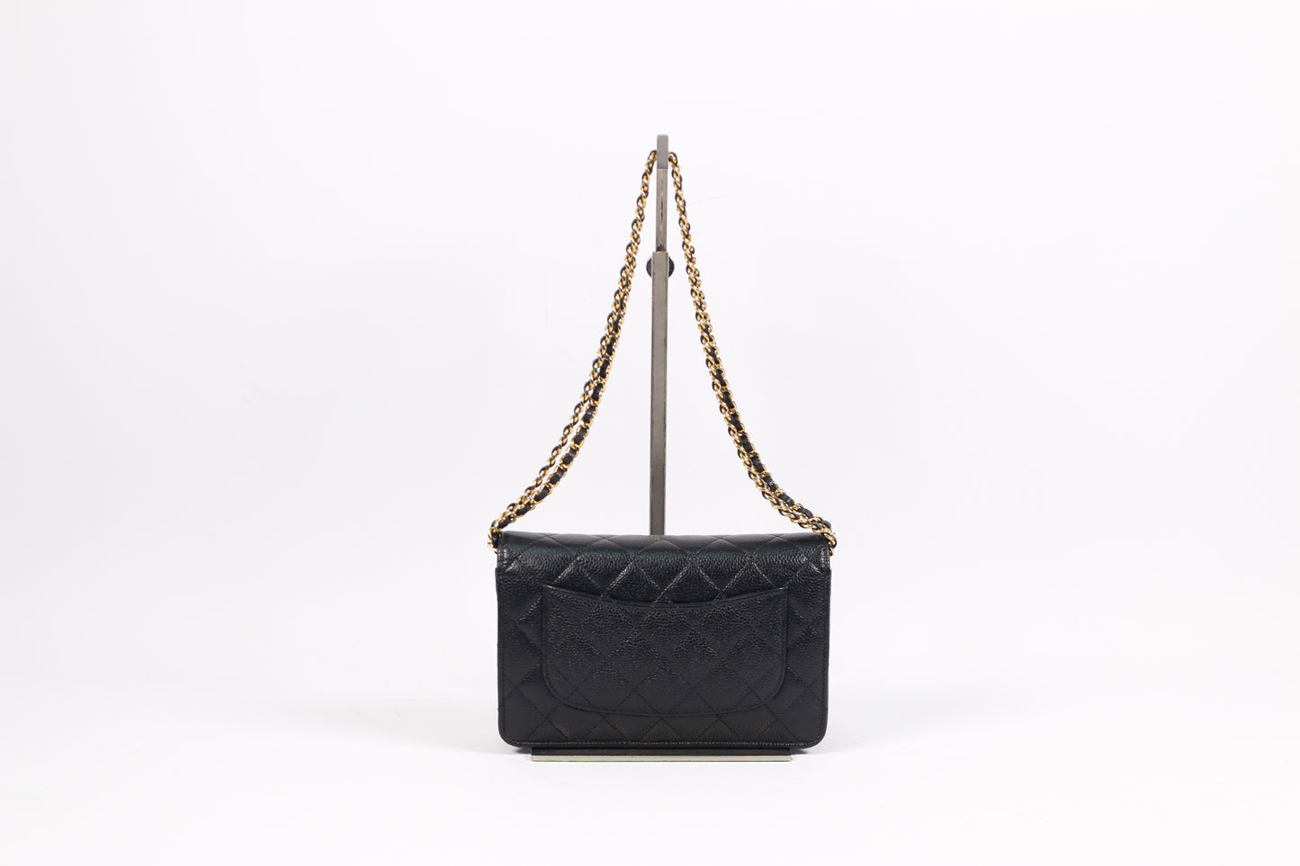 Chanel Black Caviar Skin Wallet On Chain ONE Crossbody Bag A33814 (V38190418H)