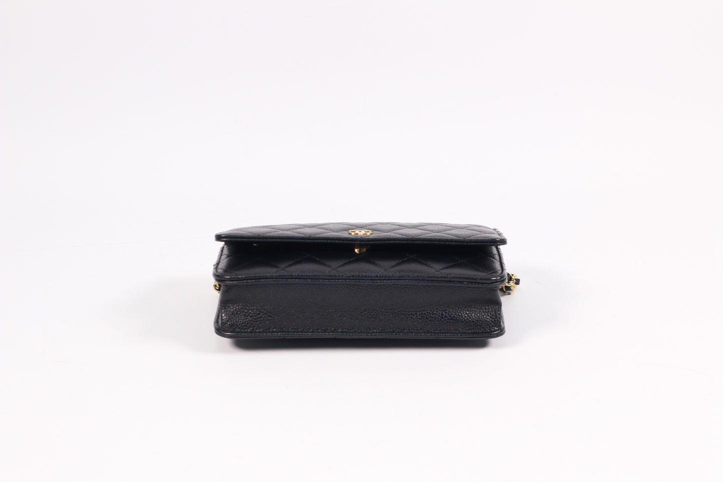 Chanel Black Caviar Skin Wallet On Chain ONE Crossbody Bag A33814 (V38190418H)
