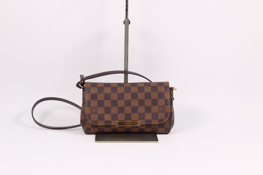 Louis Vuitton Brown PVC Damier Ebene Canvas Favorite PM Crossbody Bag N41276 (V1271422HC)