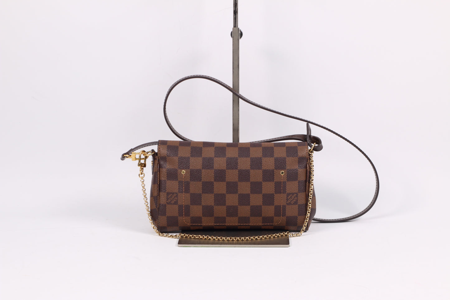 Louis Vuitton Brown PVC Damier Ebene Canvas Favorite PM Crossbody Bag N41276 (V1271422HC)