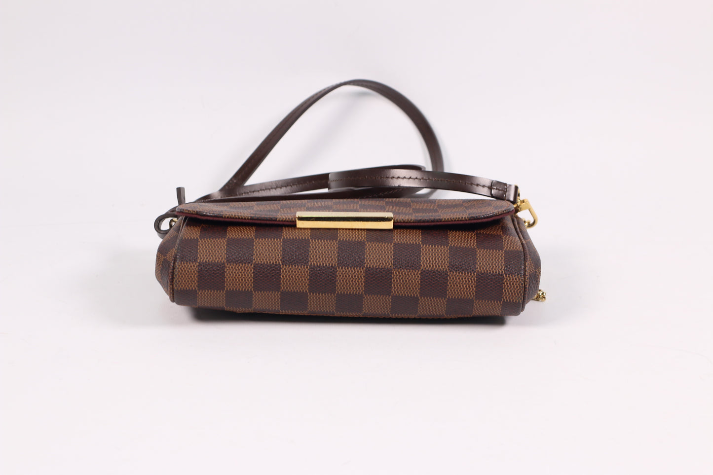 Louis Vuitton Brown PVC Damier Ebene Canvas Favorite PM Crossbody Bag N41276 (V1271422HC)