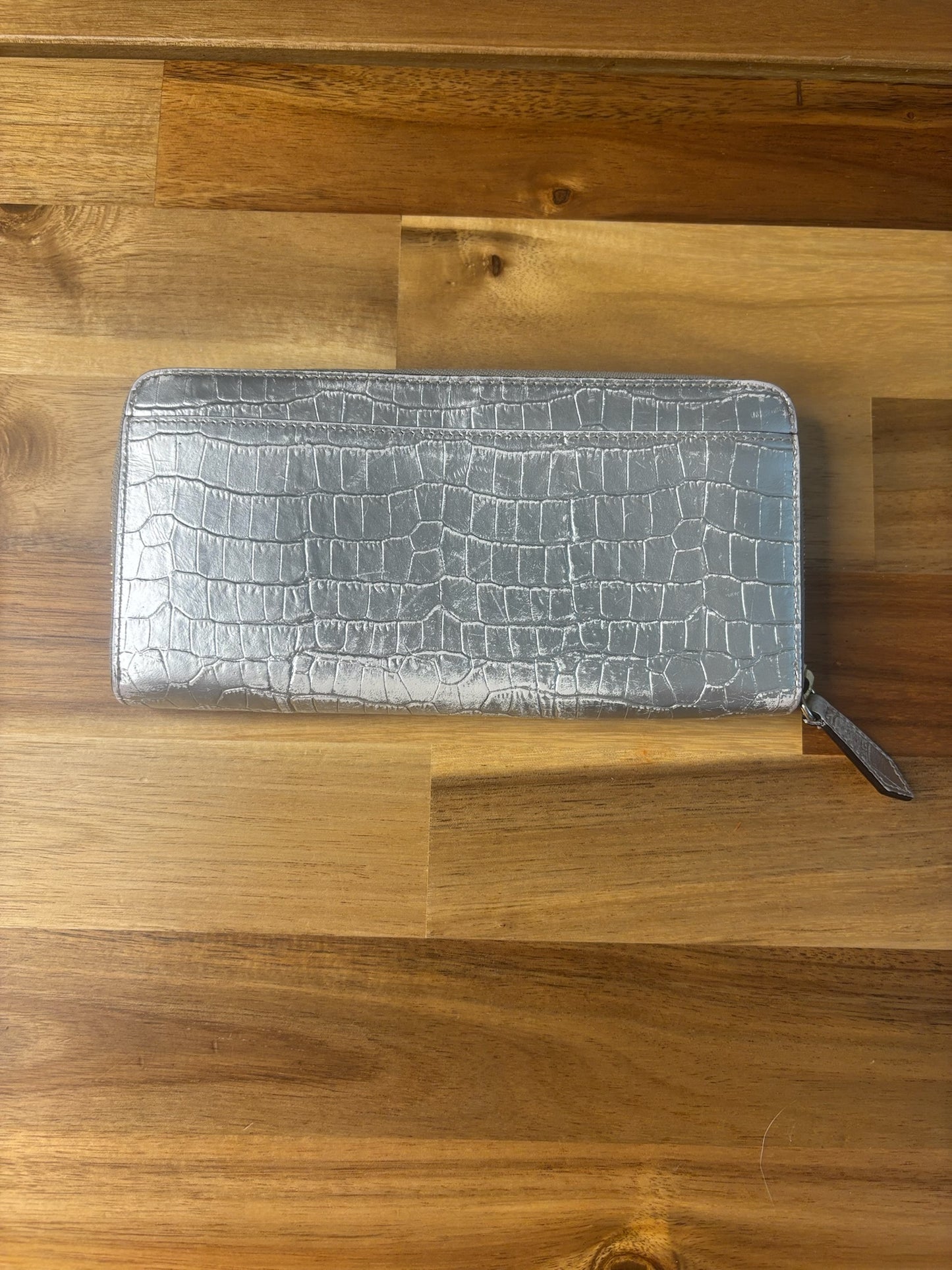 Anteprima Metallic Croc-Embossed Wallet