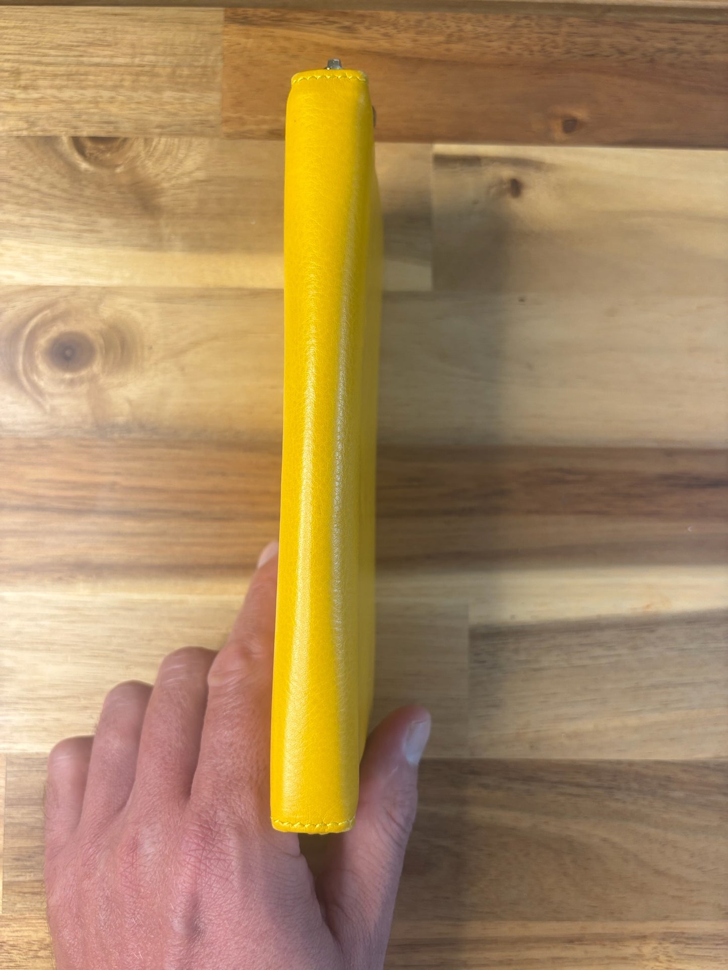 Emporio Armani Yellow Zip-Around Wallet