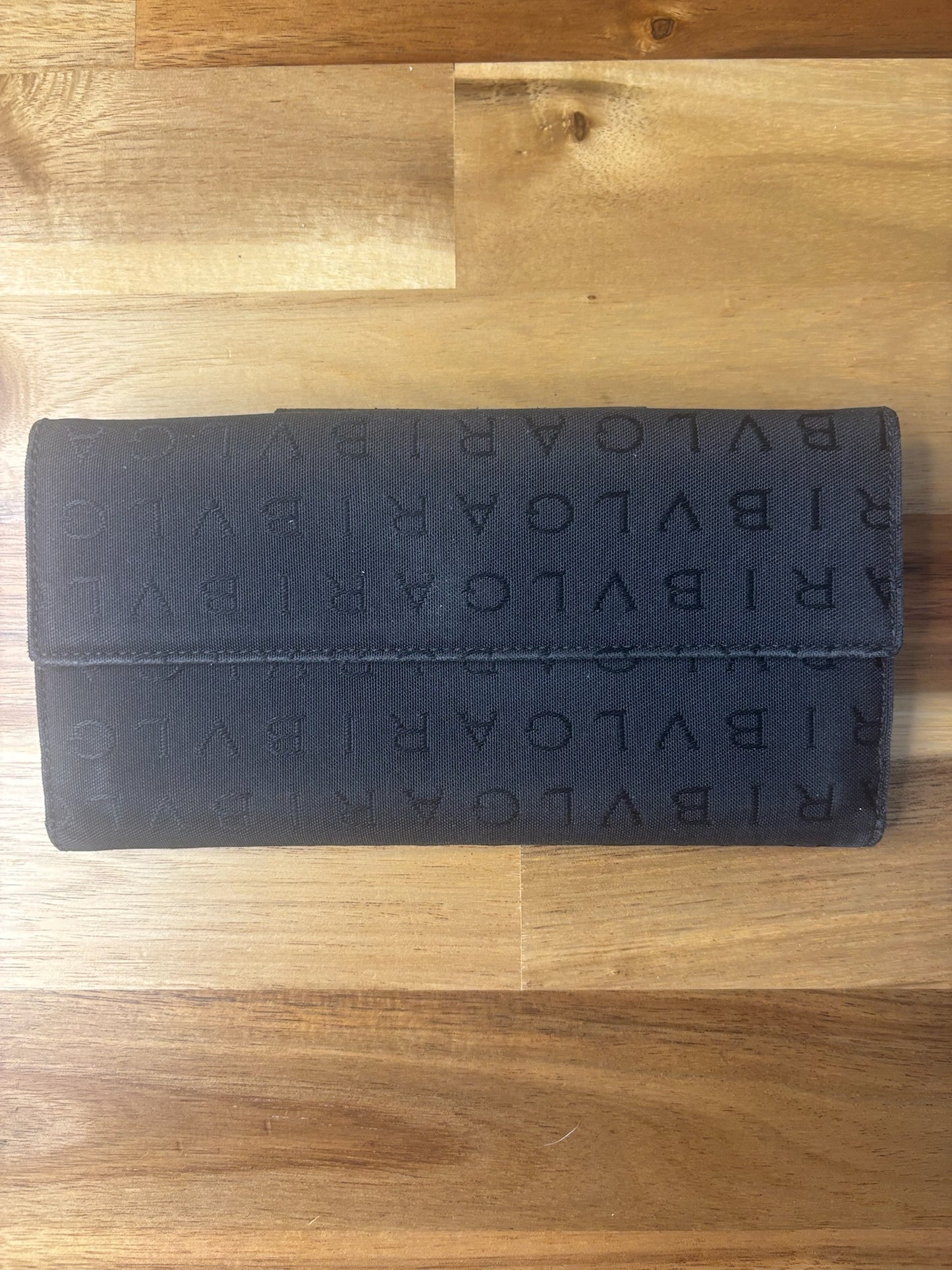 BVLGARI Logomania Canvas and Leather Long Wallet