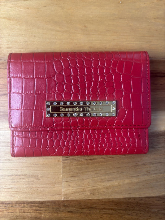 Samantha Thavasa Red Croc-Embossed Wallet