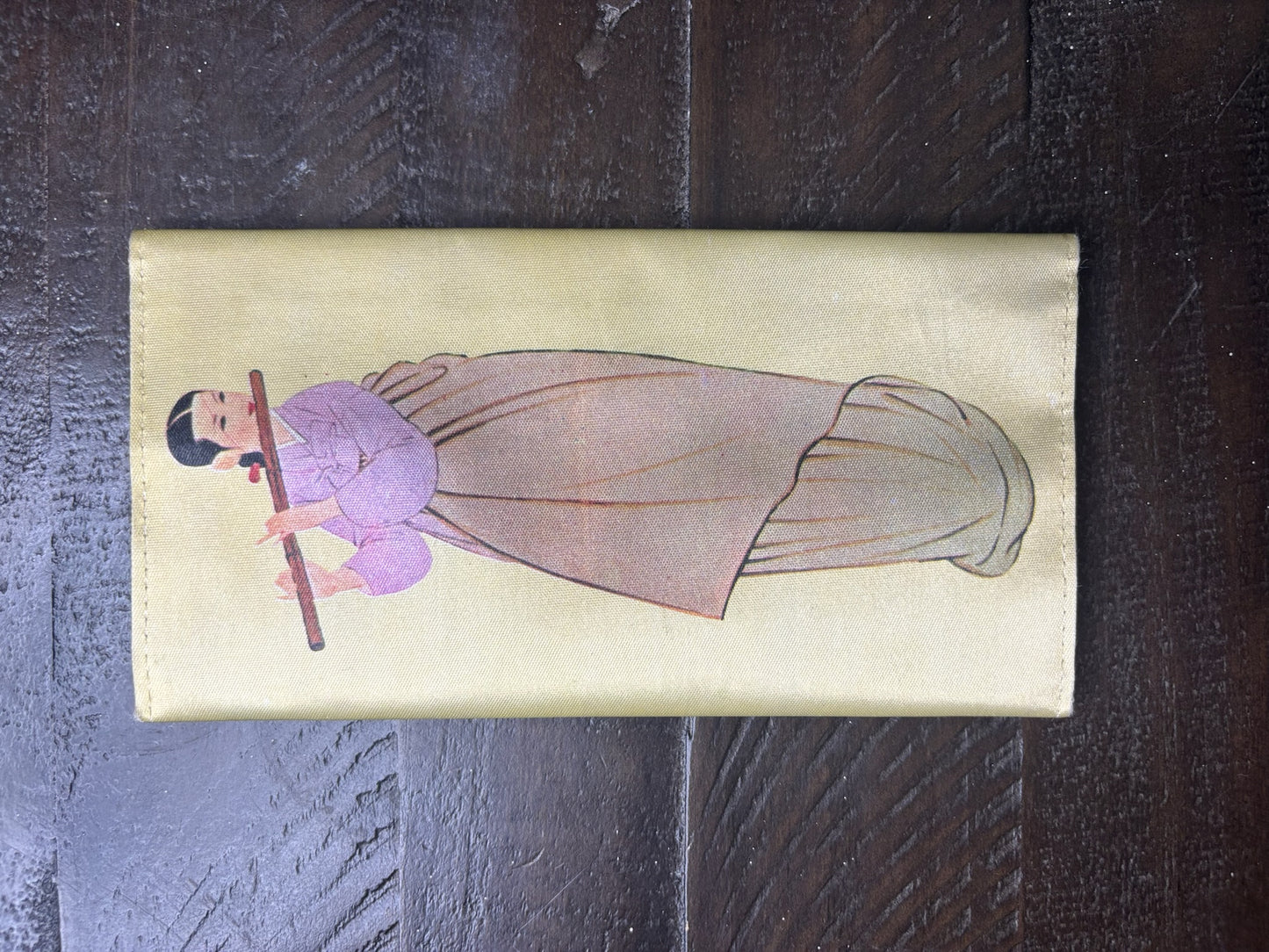 Vintage Japanese Geisha Fabric Wallet