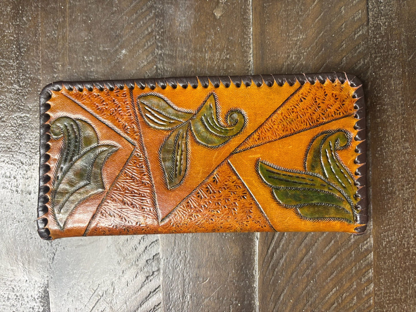 Vintage Tooled Leather Wallet