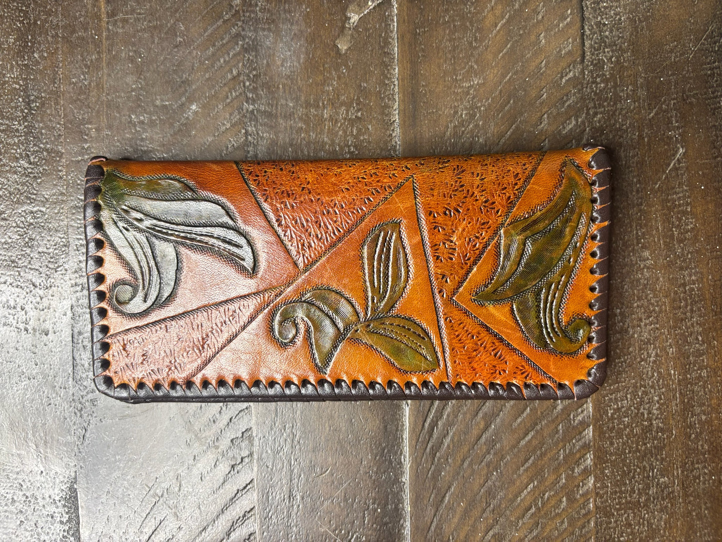 Vintage Tooled Leather Wallet