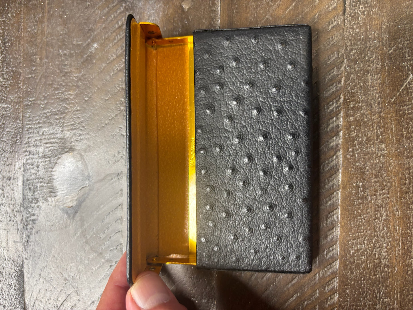 Black and Yellow Leather Wallet
