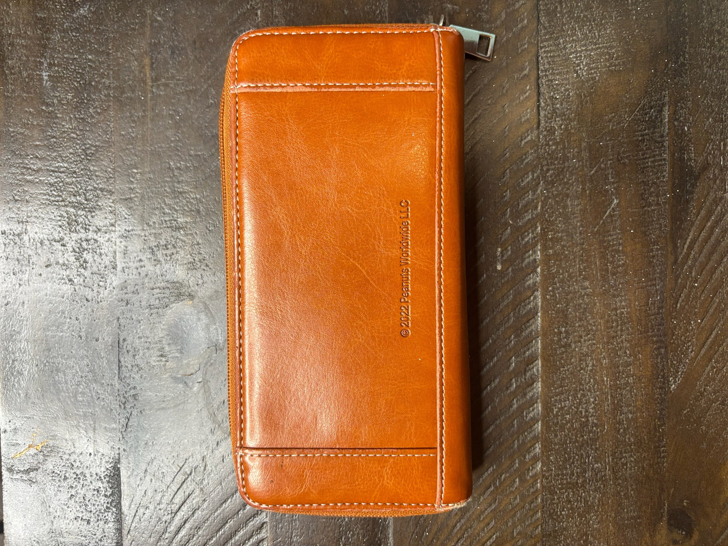 PEANUTS Snoopy Brown Zip-Around Long Wallet