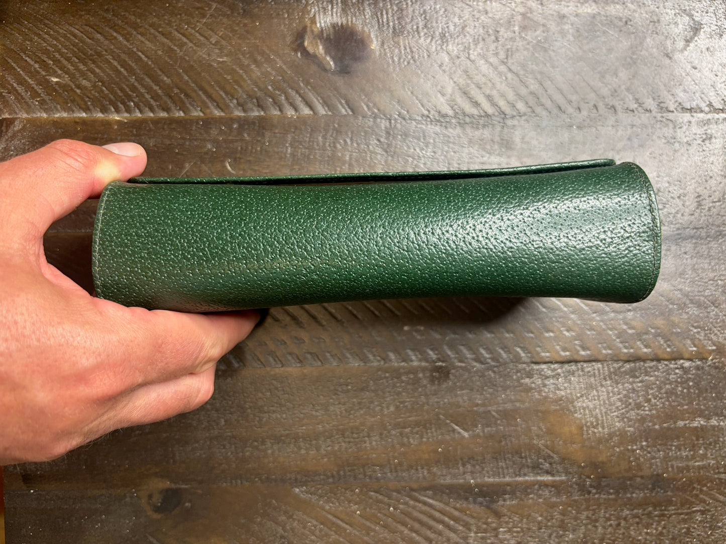 Green Roll-Up Travel Tie Case