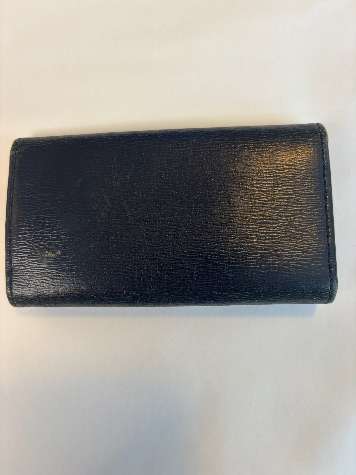 Paul Smith Navy Blue Leather Key Case