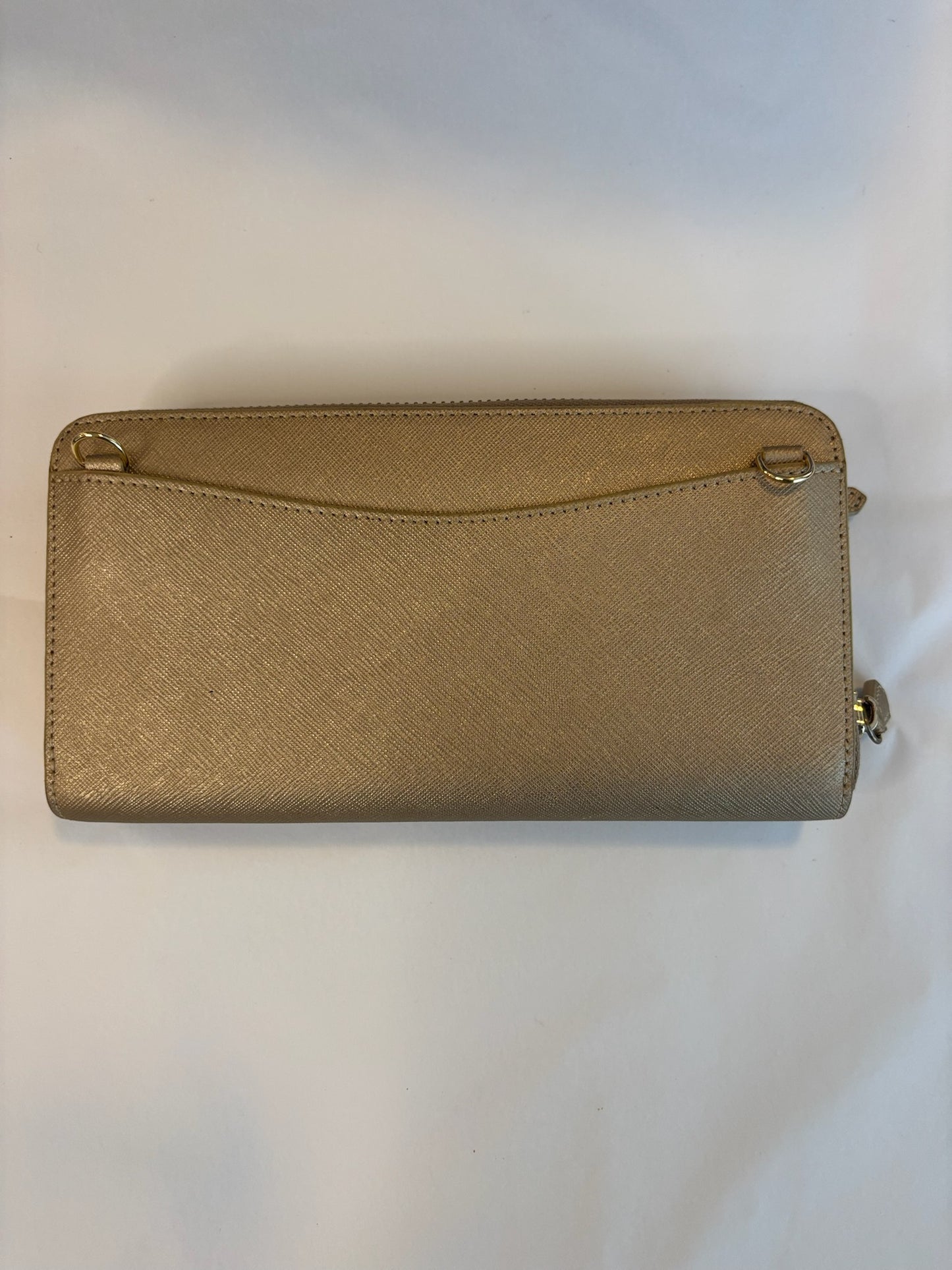 Hanaa-fu Gold Zip-Around Long Wallet