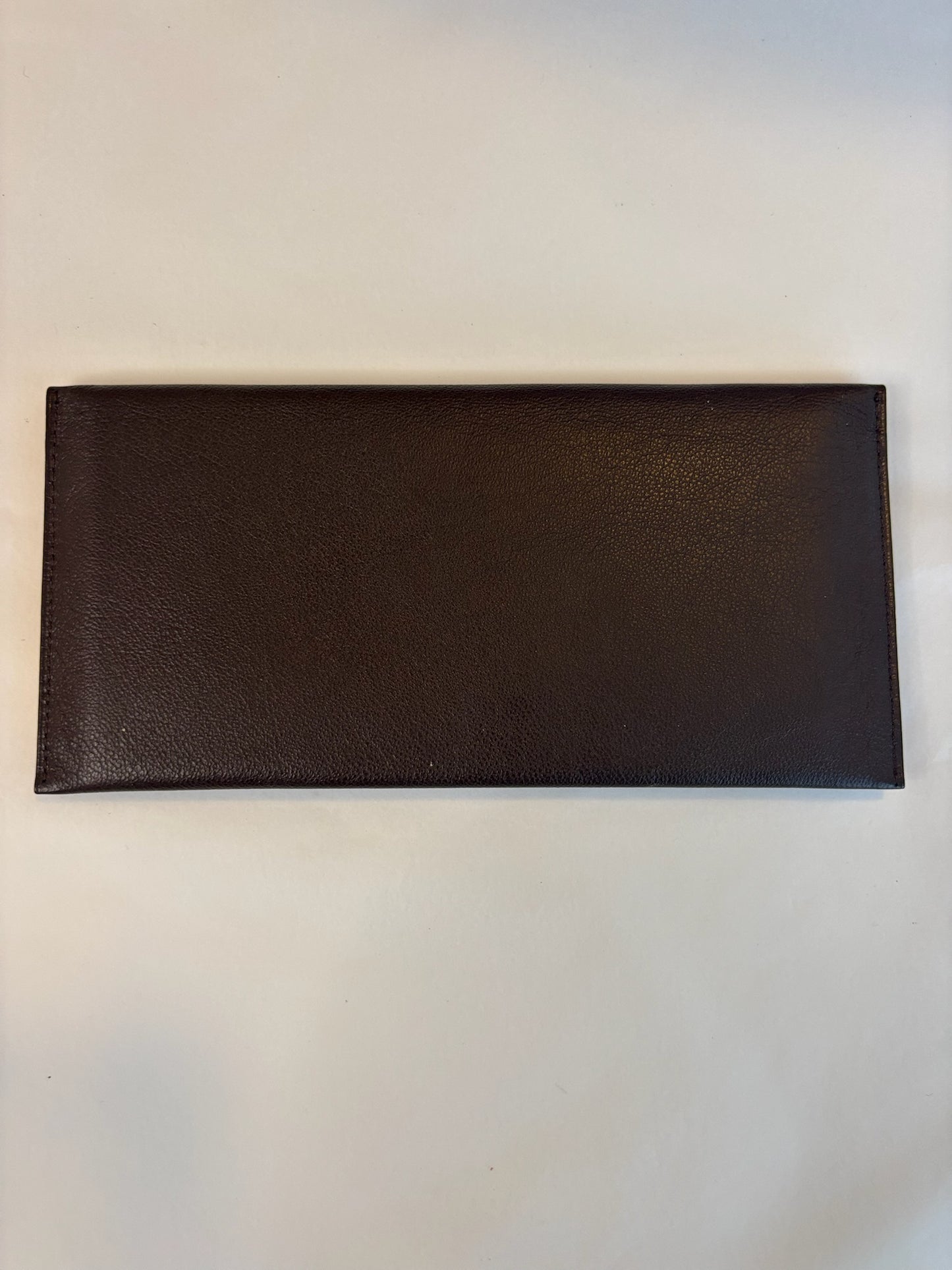 Chocolate Brown Leather Flap Wallet