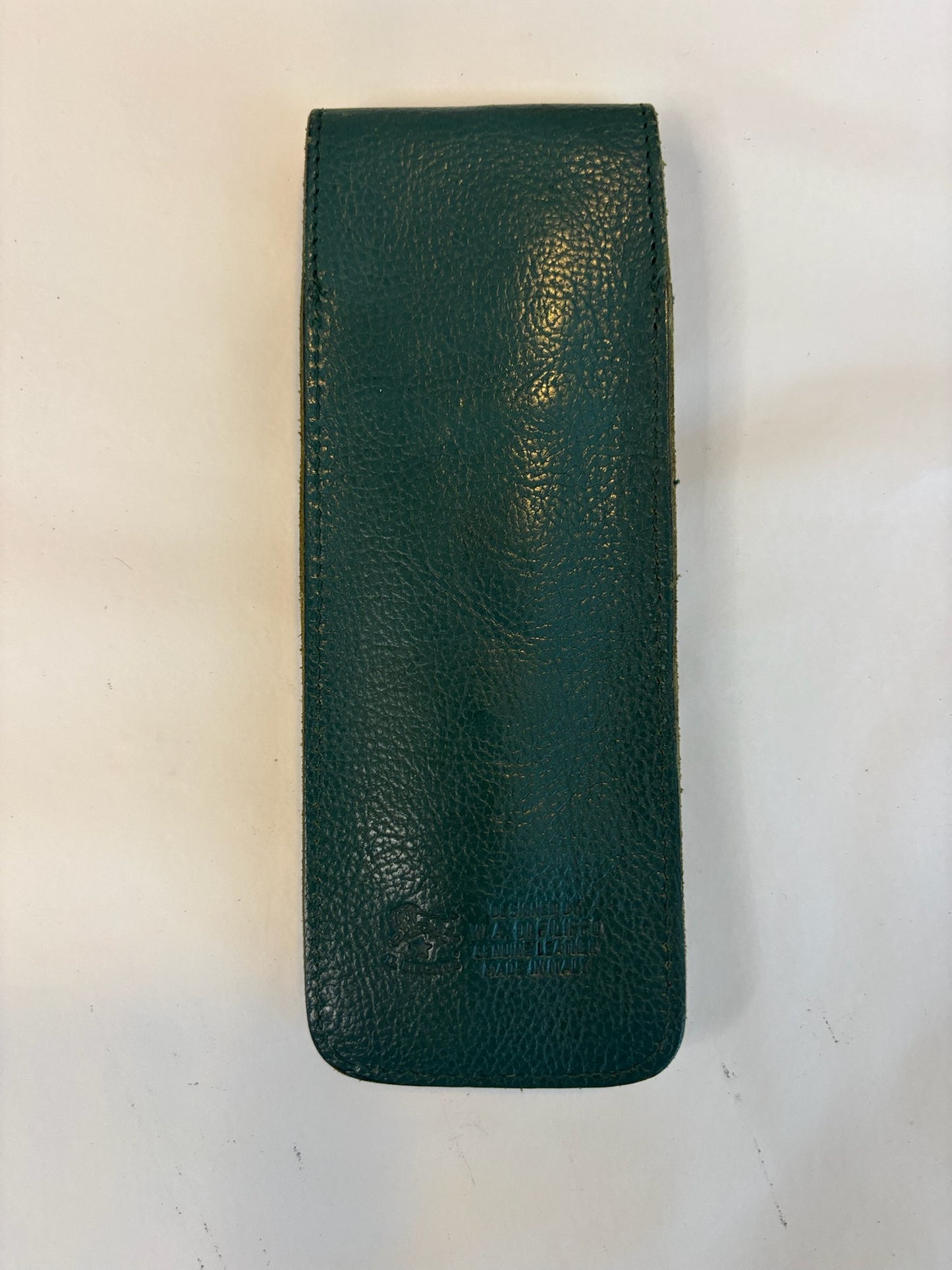 Il Bisonte Green Leather Pen Case
