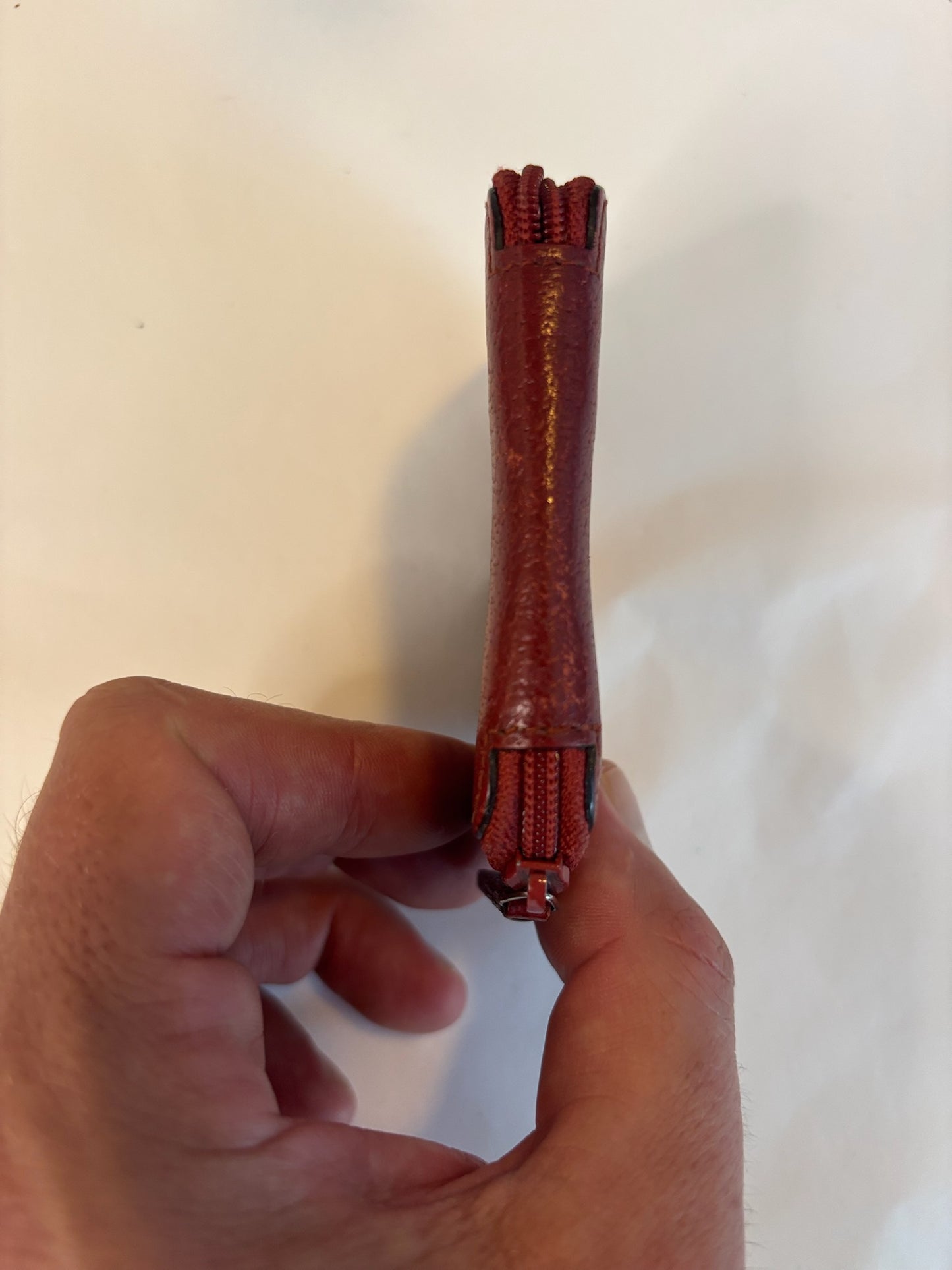 Gucci Red Leather Zip-Around Coin Case
