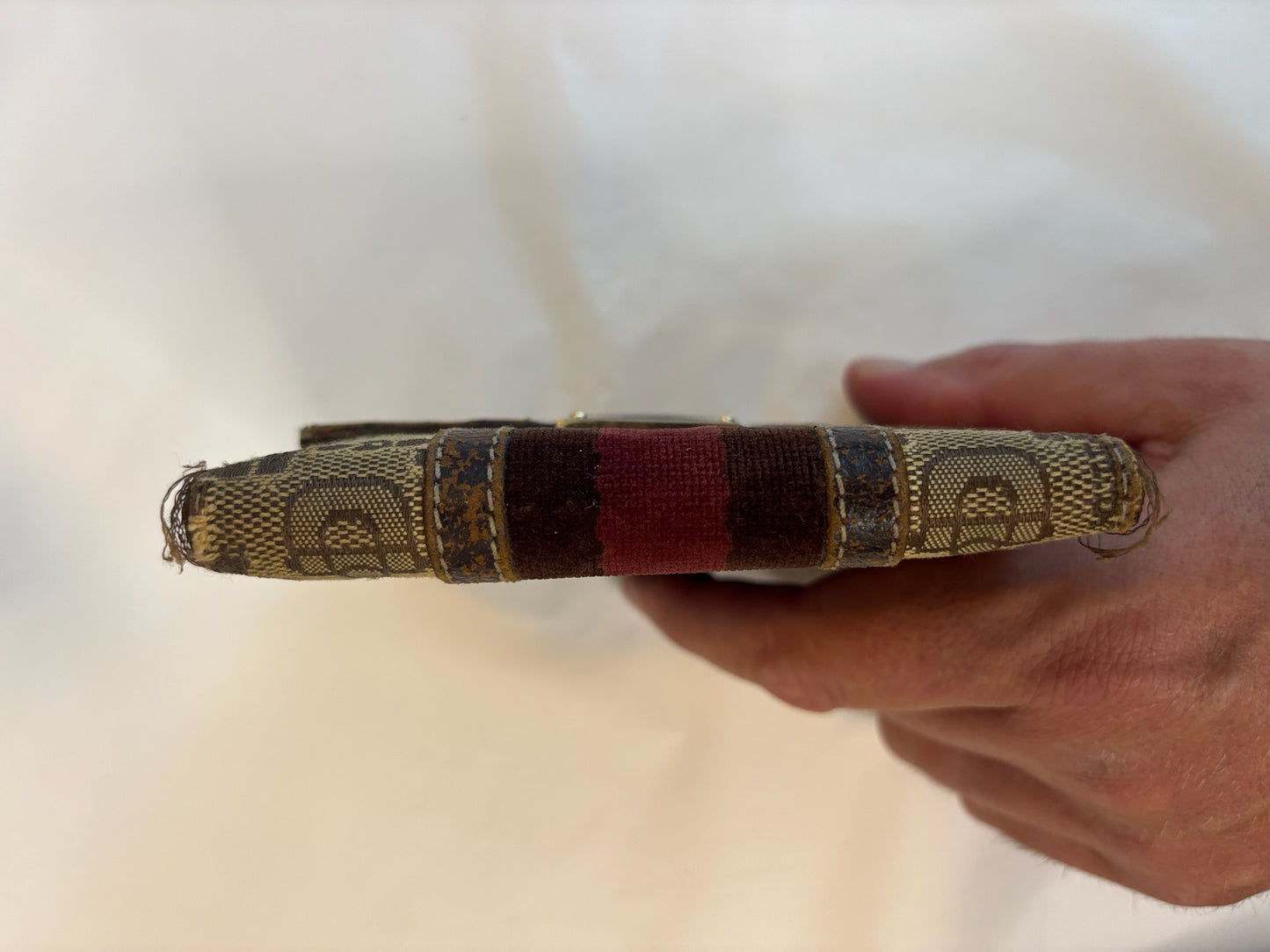 Vintage Gucci GG Canvas and Suede Wallet