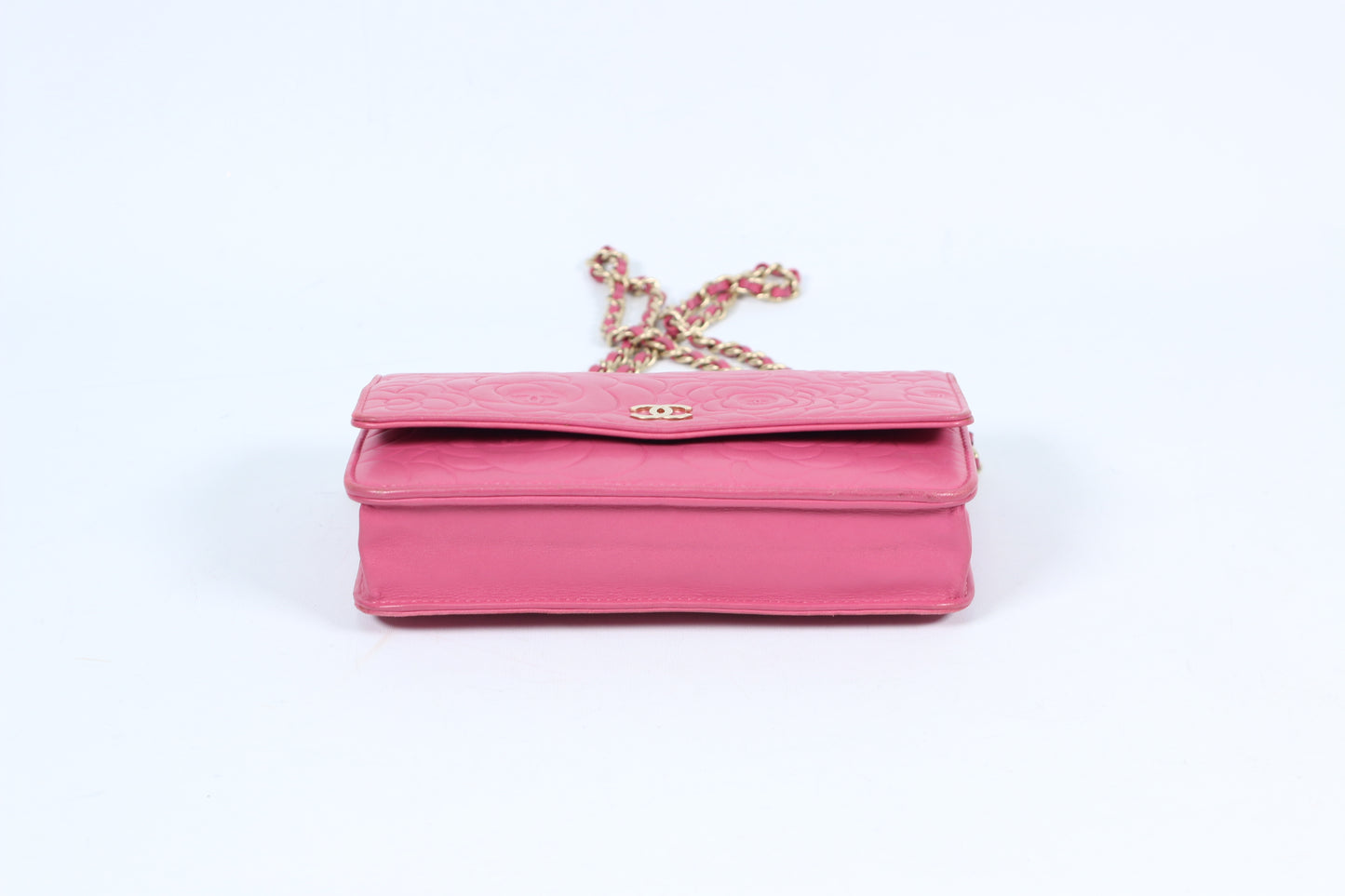 Chanel Pink Lambskin Camellia WOC Chain Mini Crossbody Bag A447421 (V3830425P)