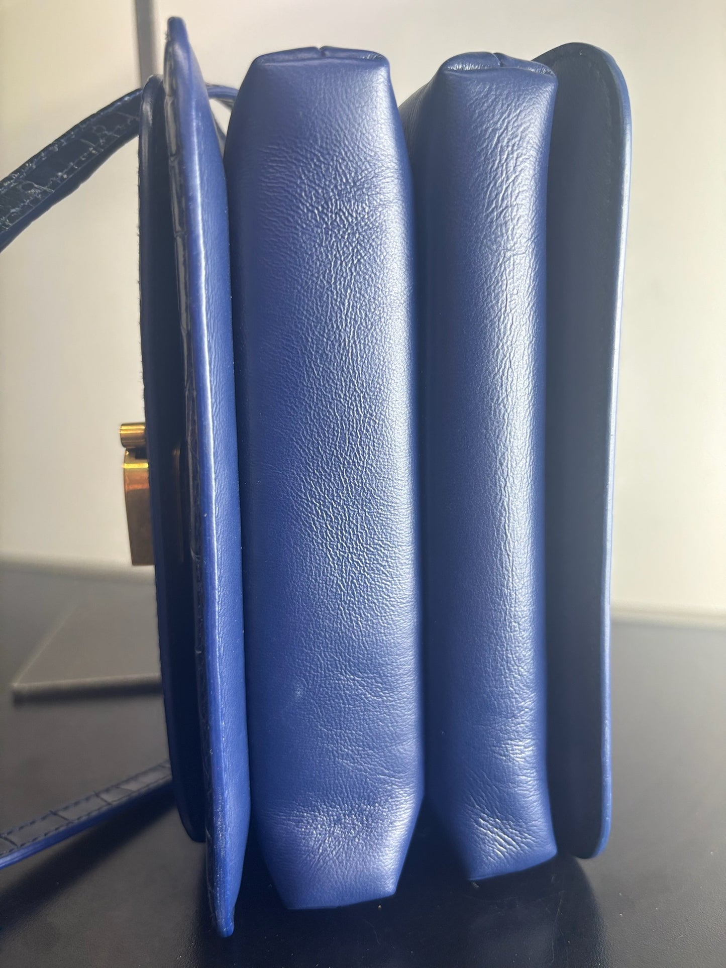 Balenciaga Crocodile Embossed Small B Bag