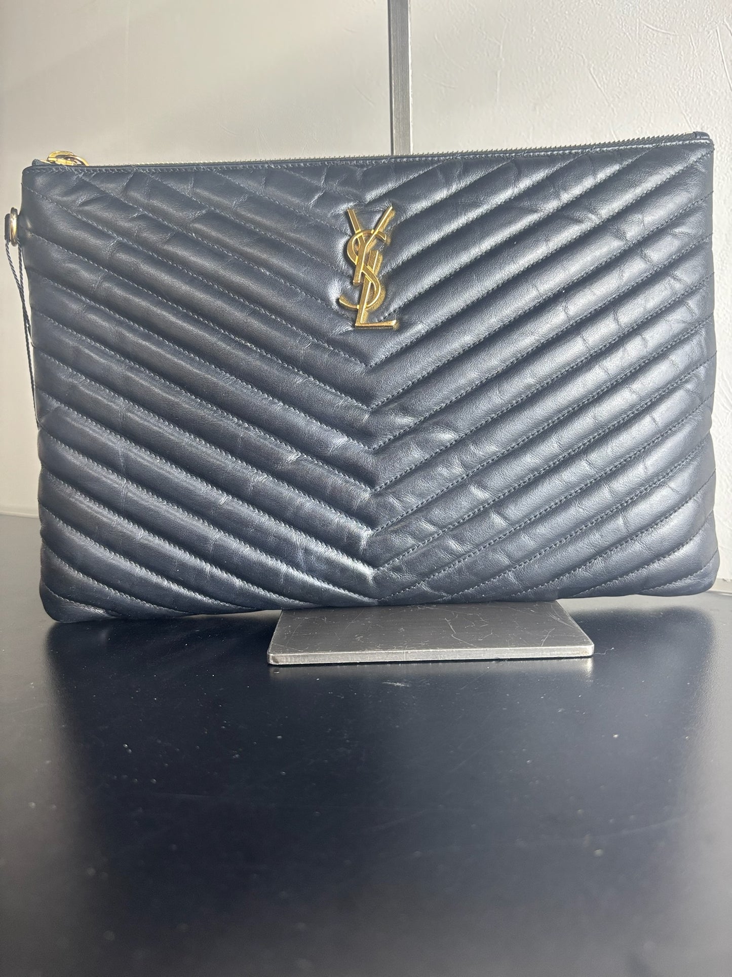 Saint Laurent Quilted Leather Clutch