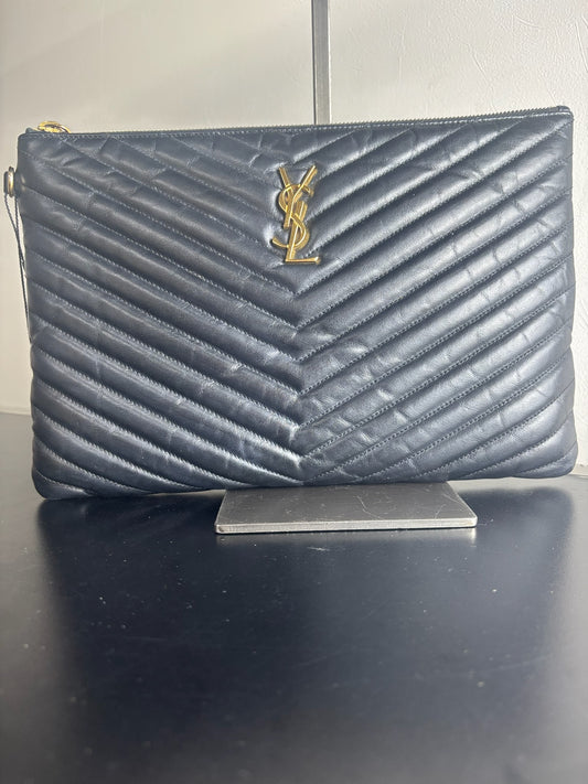 Saint Laurent Quilted Leather Clutch