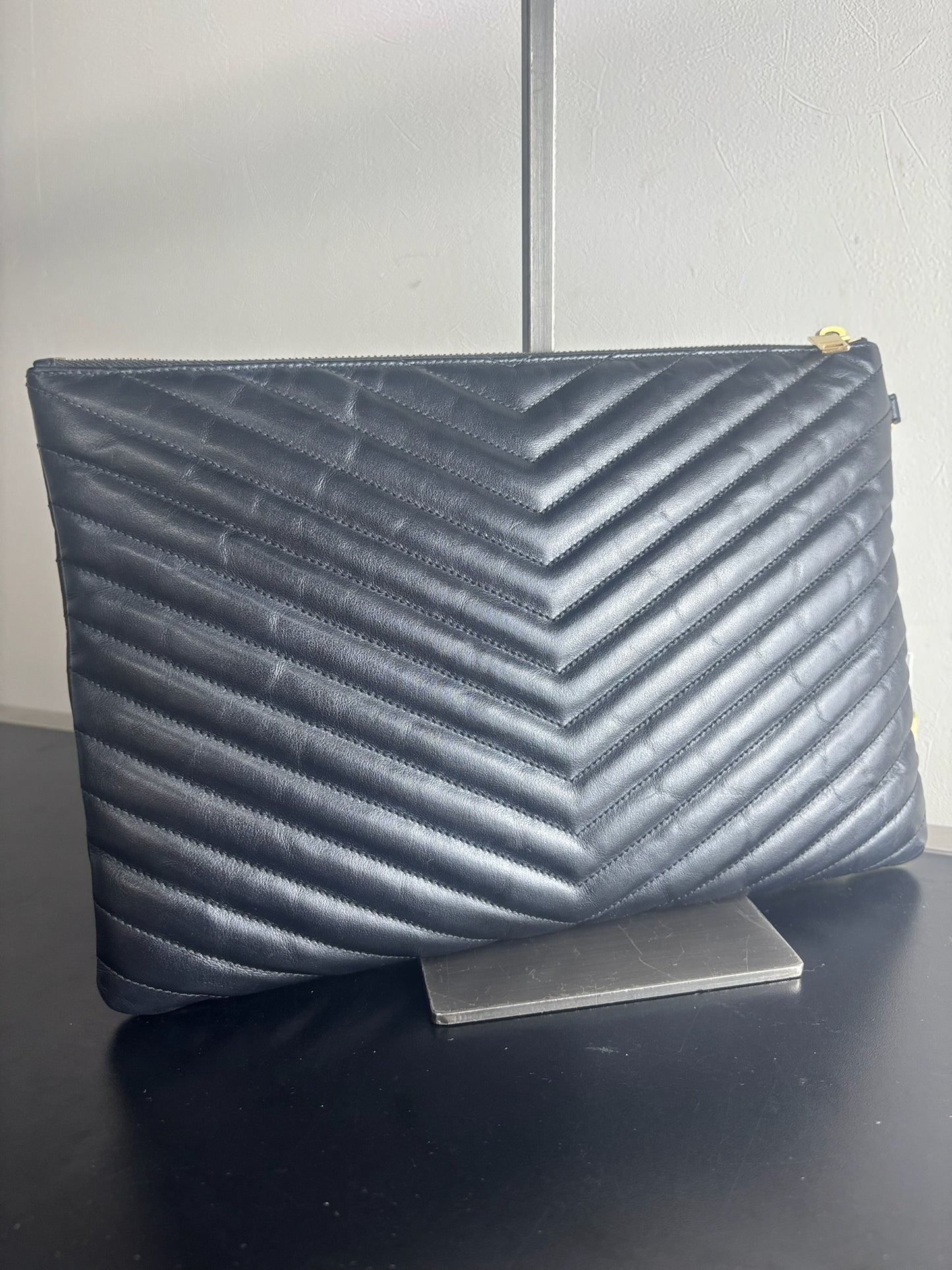 Saint Laurent Quilted Leather Clutch