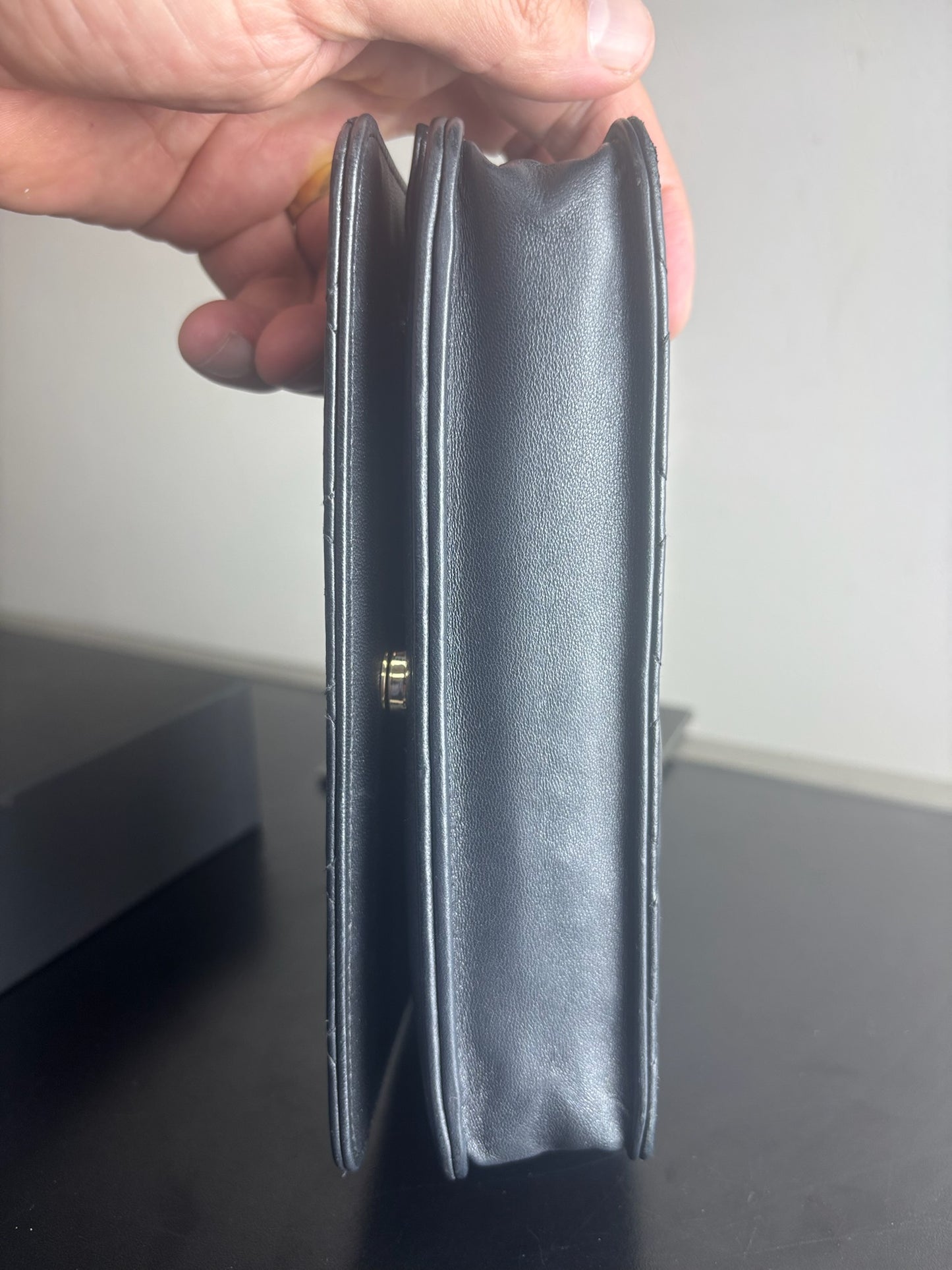 Chanel Metallic Lambskin Wallet on Chain