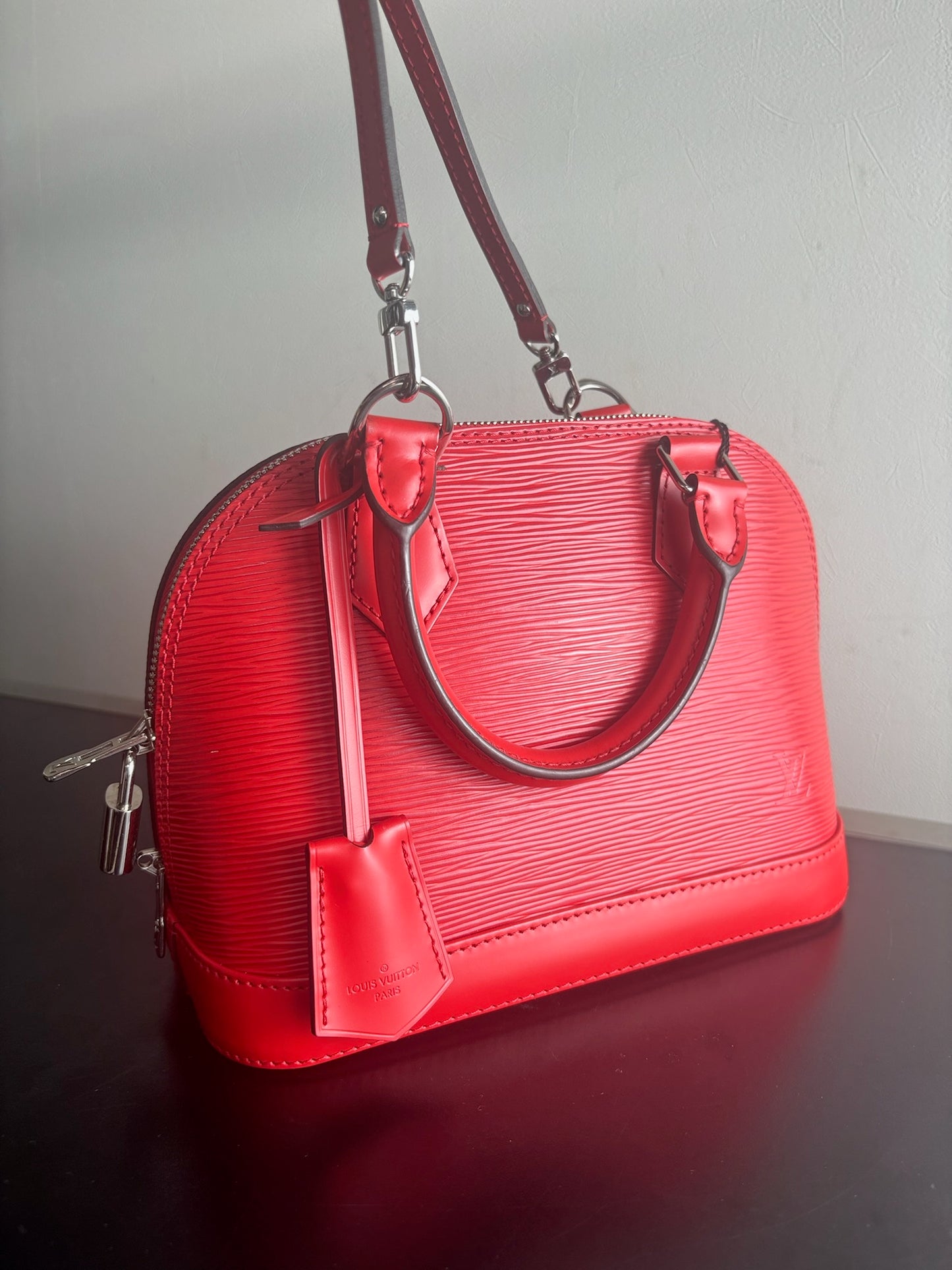 Louis Vuitton Red Epi Alma BB