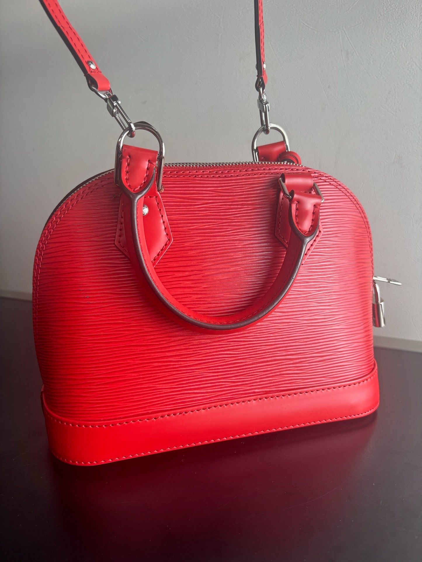 Louis Vuitton Red Epi Alma BB