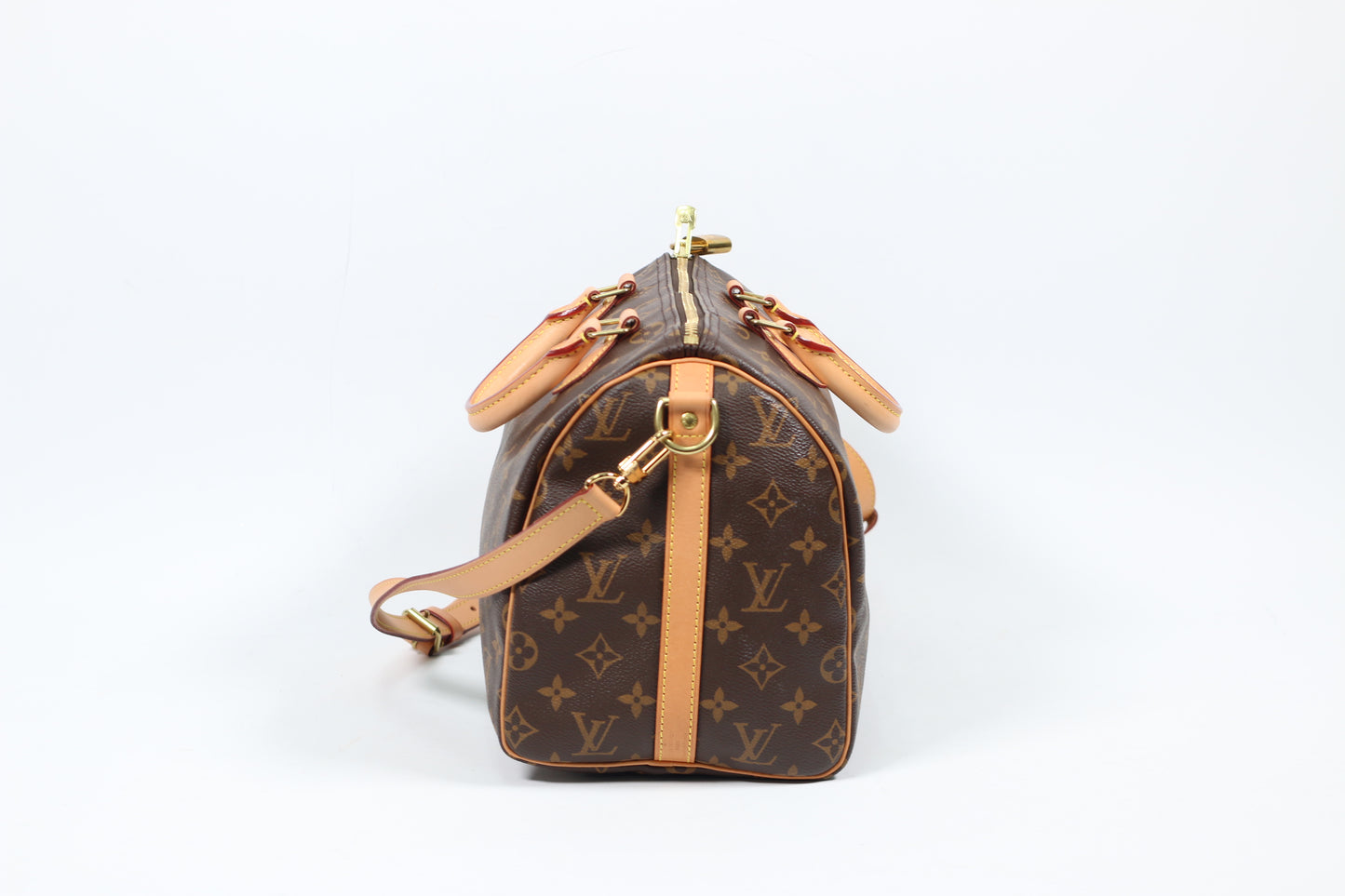 Louis Vuitton PVC Monogram Canvas Bandouliere Speedy 35 Shoulder Bag M41112 (V012120427H)