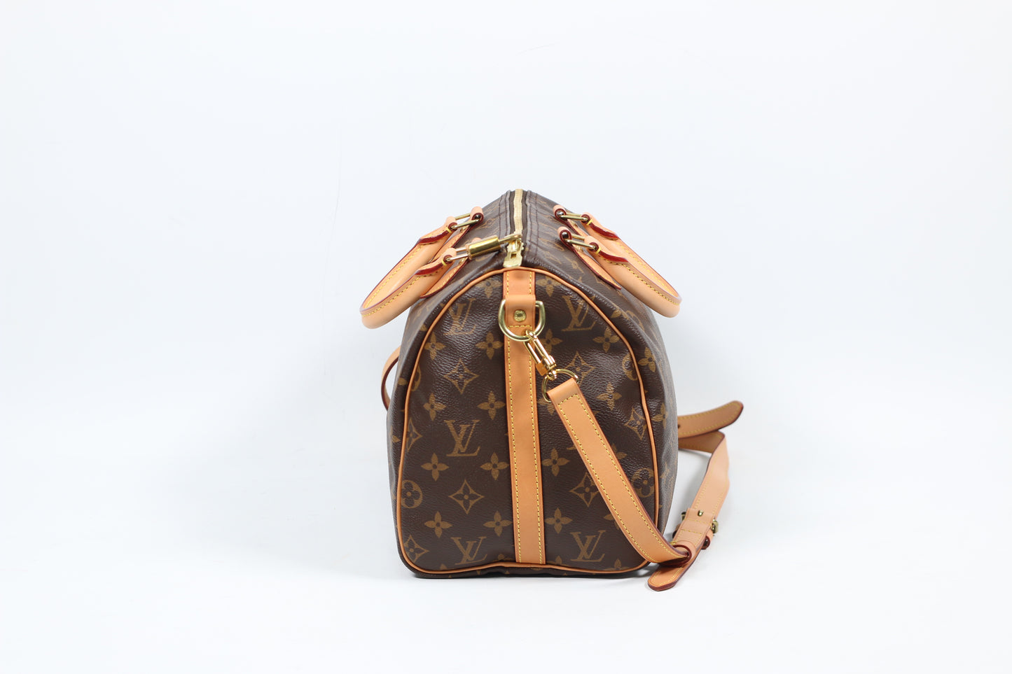 Louis Vuitton PVC Monogram Canvas Bandouliere Speedy 35 Shoulder Bag M41112 (V012120427H)