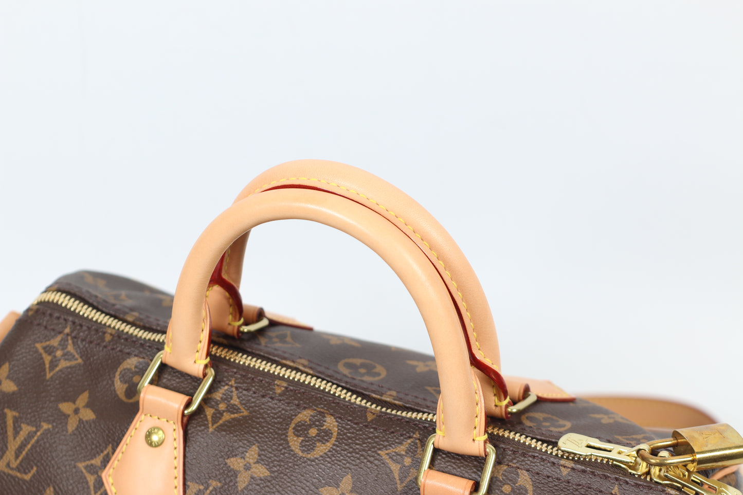 Louis Vuitton PVC Monogram Canvas Bandouliere Speedy 35 Shoulder Bag M41112 (V012120427H)