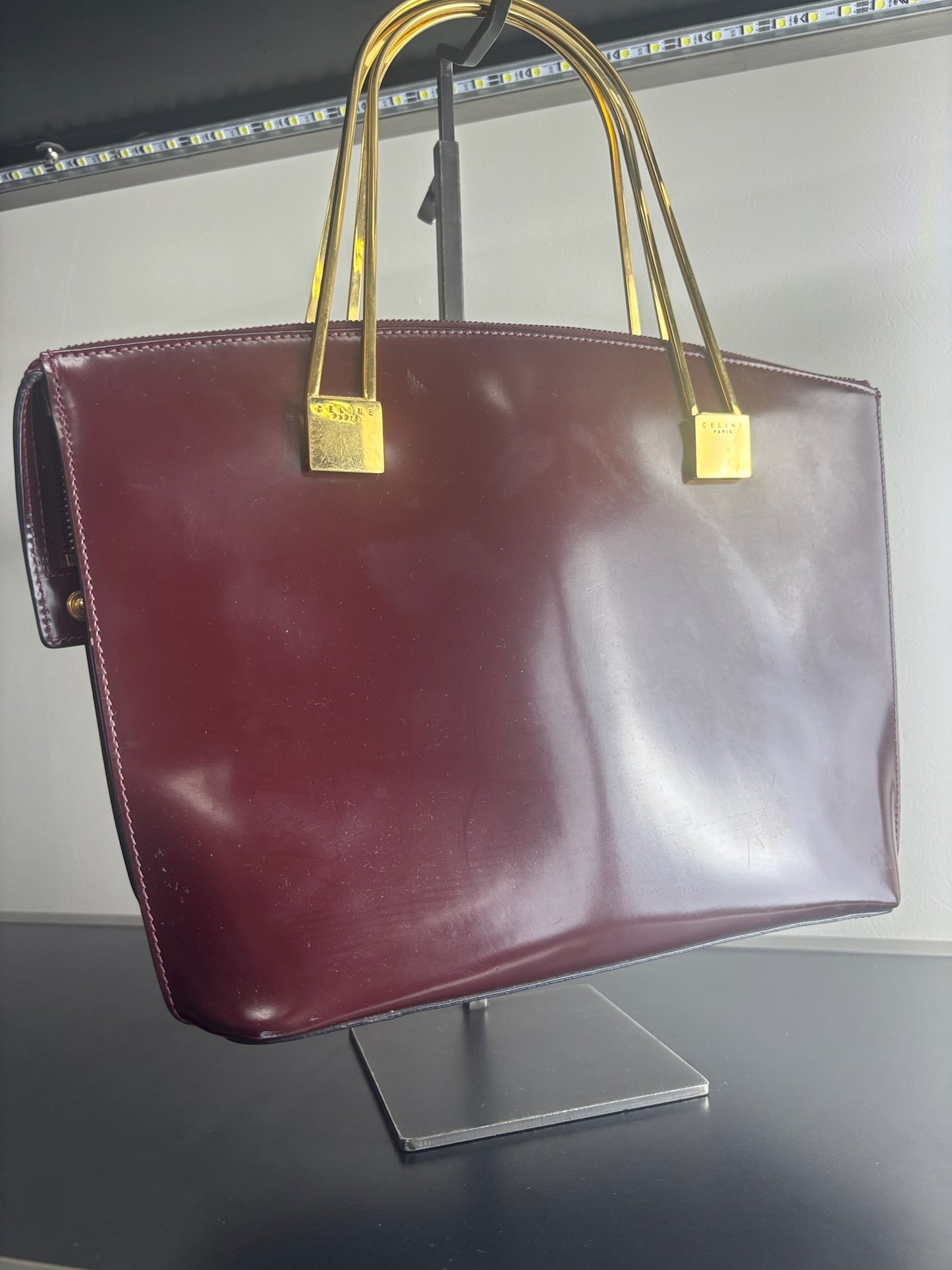 Vintage Celine Patent Leather Handbag