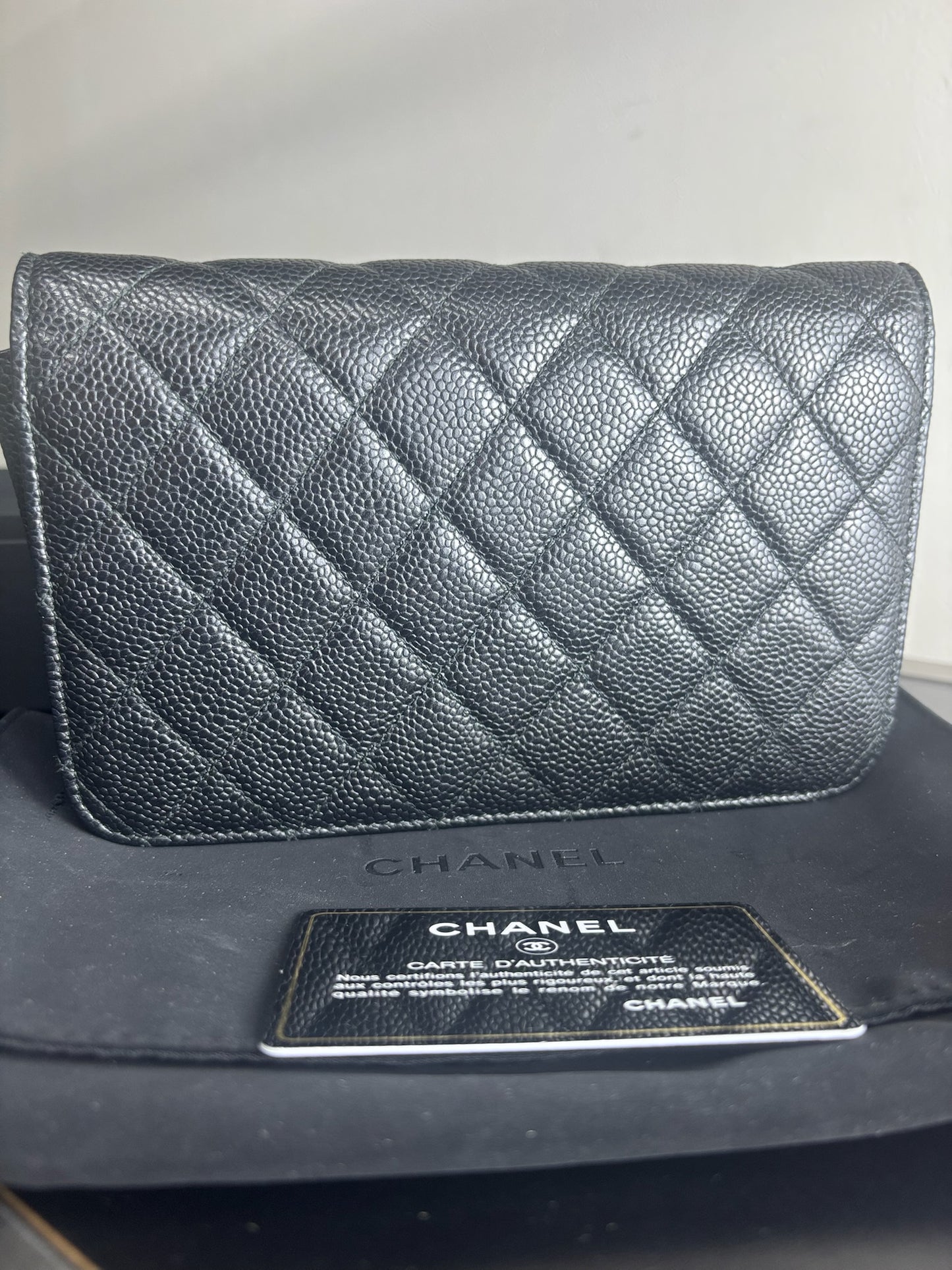 Chanel Quilted Leather Wallet on Chain