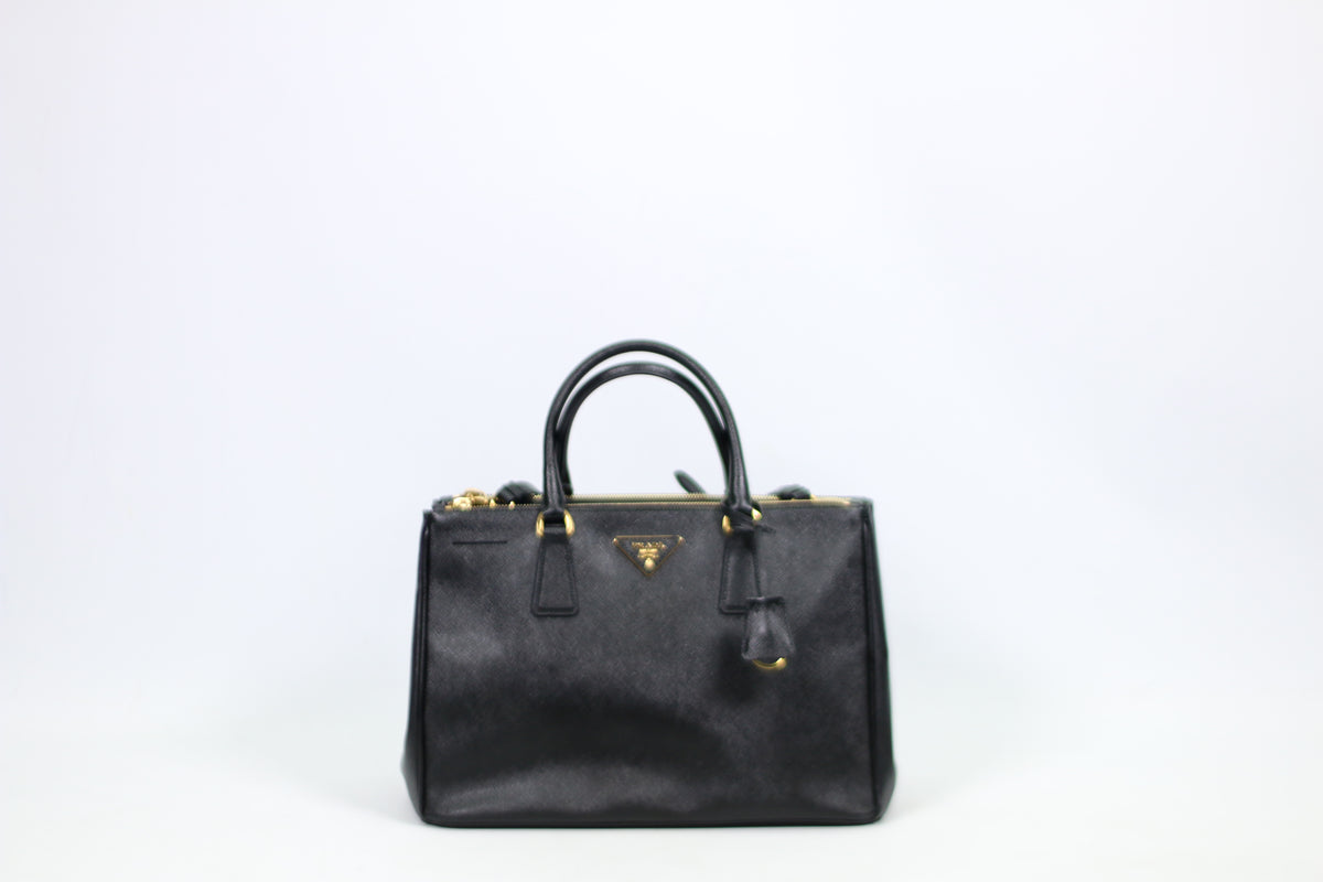 Prada Black Leather Saffiano Lux ONE Shoulder Bag BN2274